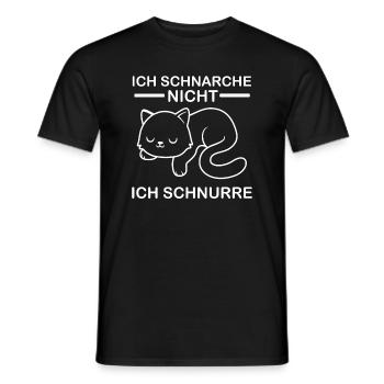 Ich schnarche nicht, ich schnurre - Männer T-Shirt - Schwarz - Vorne - AI Model Male 178 light (178cm)