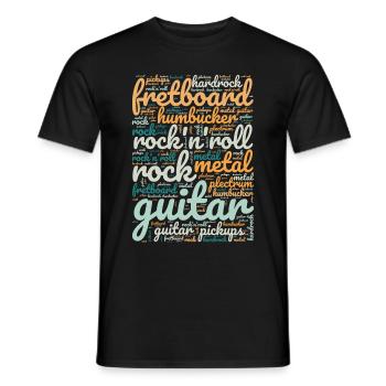 Conception du guitariste - T-shirt homme - noir - Devant - AI Model Male 178 light (178cm)