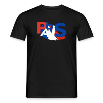 Paris Souvenir Paris Cadeau - T-shirt homme - noir - Devant - AI Model Male 178 light (178cm)