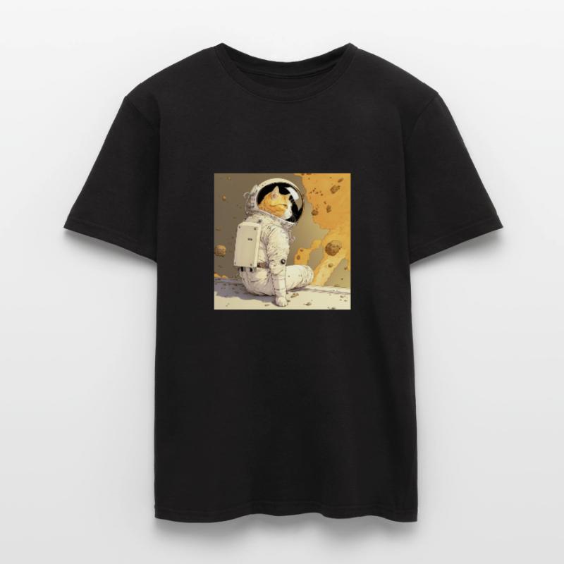 Chat astronaute spatial spatial T-shirt homme