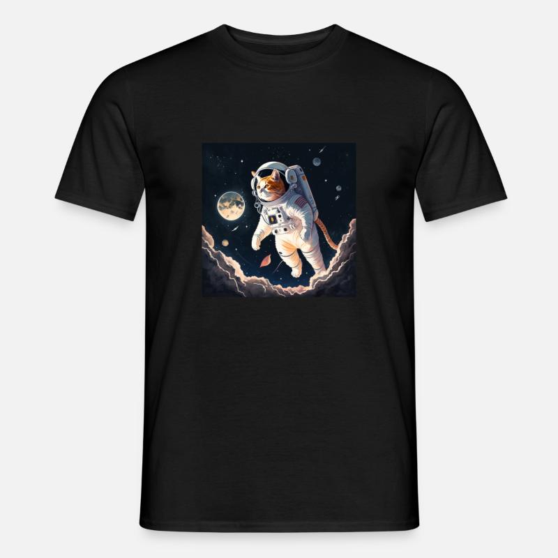 Chat de l’espace Spacecat - T-shirt homme - noir