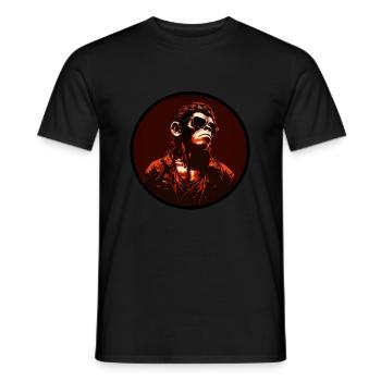 Affe Gangsterboss - Männer T-Shirt - Schwarz - Vorne - AI Model Male 178 light (178cm)