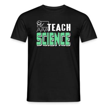 Enseigner la science rétro Science Teacher Designs - T-shirt homme - noir - Devant - AI Model Male 178 light (178cm)