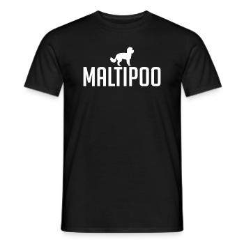 Maltipoo Race de chien Chiens Wilsigns - T-shirt homme - noir - Devant - AI Model Male 178 light (178cm)