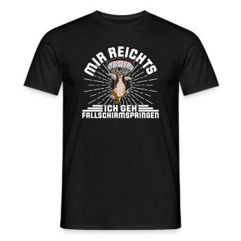 Skydiving Skydiver Catdiver paraglider Freefly - Männer T-Shirt - Schwarz - Vorne - AI Model Male 178 light (178cm)