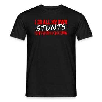 I Do All My Own Stunts - T-shirt homme - noir - Devant - AI Model Male 178 light (178cm)