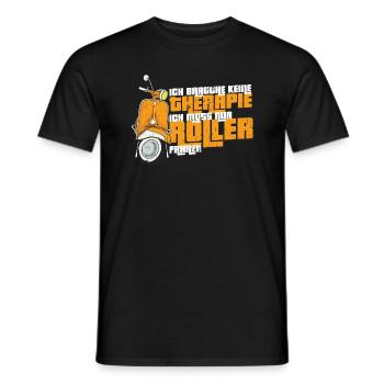 Retro Roller Therapie Motorroller Scooter Geschenk - Männer T-Shirt - Schwarz - Vorne - AI Model Male 178 light (178cm)
