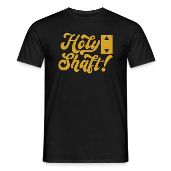 Holy Shaft - Escalator Repairman Elevator Shaft - Männer T-Shirt - Schwarz - Vorne - AI Model Male 178 light (178cm)
