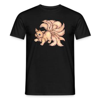 Kitsune Fuchs Fuchsgeist Inari Japan Mythologie - Männer T-Shirt - Schwarz - Vorne - AI Model Male 178 light (178cm)