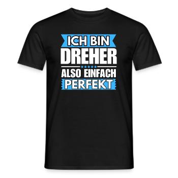 Einfach ein Perfekter Dreher - Männer T-Shirt - Schwarz - Vorne - AI Model Male 178 light (178cm)