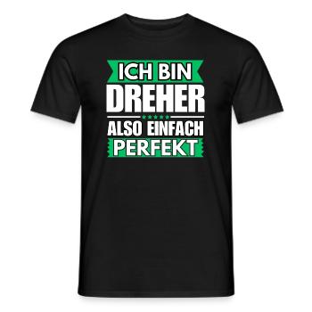 Einfach ein Perfekter Dreher - Männer T-Shirt - Schwarz - Vorne - AI Model Male 178 light (178cm)