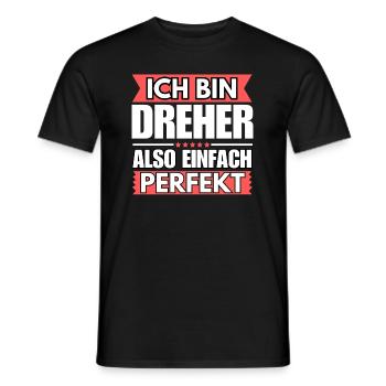 Einfach ein Perfekter Dreher - Männer T-Shirt - Schwarz - Vorne - AI Model Male 178 light (178cm)