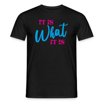C’est ce que c’est - T-shirt homme - noir - Devant - AI Model Male 178 light (178cm)