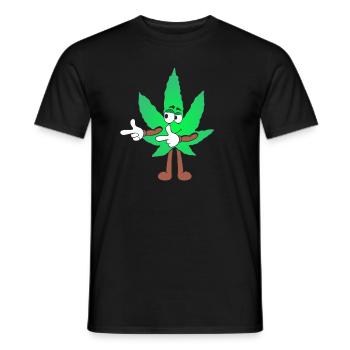 Der Bloom - Weed Cannabis Stoned Hanf Marihuana - Männer T-Shirt - Schwarz - Vorne - AI Model Male 178 light (178cm)