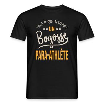 para athlète bogosse cadeau sport handicapé - T-shirt homme - noir - Devant - AI Model Male 178 light (178cm)