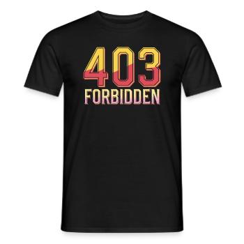 404 Forbidden - T-shirt homme - noir - Devant - AI Model Male 178 light (178cm)