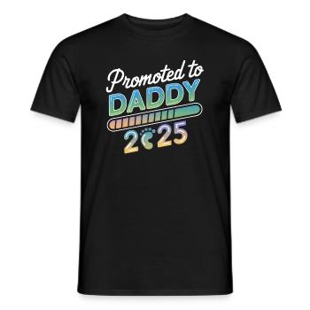 Promoted To Daddy 2025 - Men's T-Shirt - black - Front - AI Model Male 178 light (178cm)