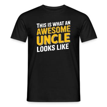 This Is What An Awesome Uncle Looks Like - Men's T-Shirt - black - Front - AI Model Male 178 light (178cm)