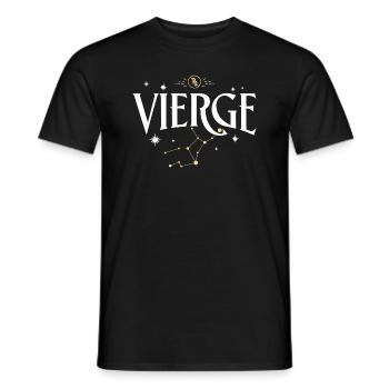 logo signe astro vierge - T-shirt homme - noir - Devant - AI Model Male 178 light (178cm)