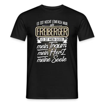 FREIBERGER - Herz - Männer T-Shirt - Schwarz - Vorne - AI Model Male 178 light (178cm)