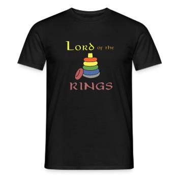 Baby Lord Rings Parents Mother Father Child Gift - Men's T-Shirt - black - Front - AI Model Male 178 light (178cm)