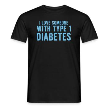 DIABETES: Type 1 diabetes - Men's T-Shirt - black - Front - AI Model Male 178 light (178cm)