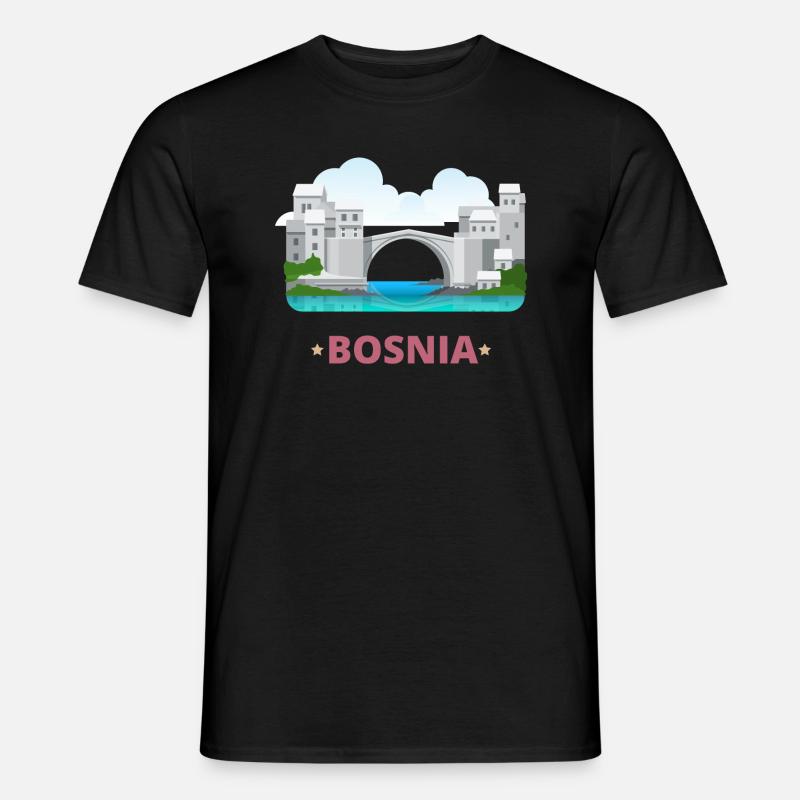 Bosnien - Männer T-Shirt - Schwarz
