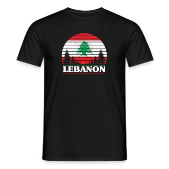 Lebanon - Men's T-Shirt - black - Front - AI Model Male 178 light (178cm)