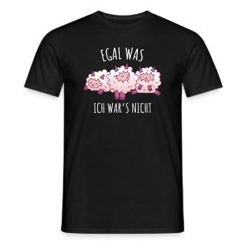 Egal was ich wars nicht Norddeutsche Schafe - Männer T-Shirt - Schwarz - Vorne - AI Model Male 178 light (178cm)
