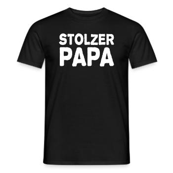 Stolzer Papa - Männer T-Shirt - Schwarz - Vorne - AI Model Male 178 light (178cm)