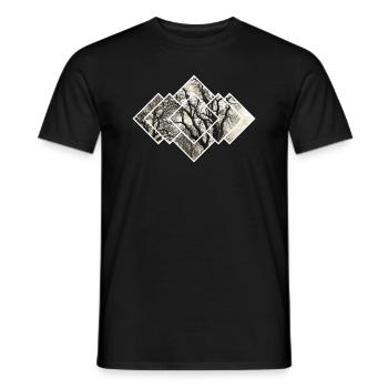 Tree Pattern - Men's T-Shirt - black - Front - AI Model Male 178 light (178cm)