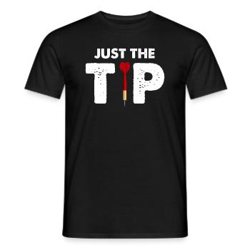 just the tip Design for a dart enthusiast - Men's T-Shirt - black - Front - AI Model Male 178 light (178cm)