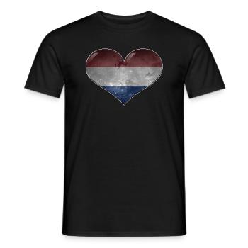 Holland-Heart - T-shirt homme - noir - Devant - AI Model Male 178 light (178cm)