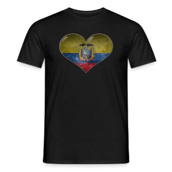 Coeur d’Equateur - T-shirt homme - noir - Devant - AI Model Male 178 light (178cm)