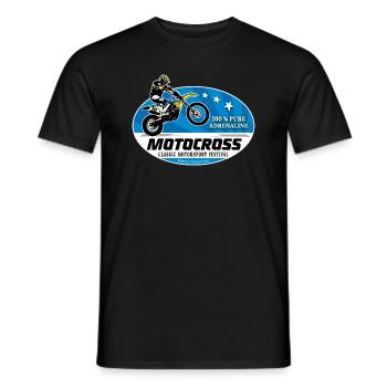 Moto Cross - Motocross - Supercross - Men's T-Shirt - black - Front - AI Model Male 178 light (178cm)