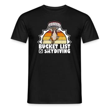 Skydiving Skydiver Catdiver paraglider flying - Männer T-Shirt - Schwarz - Vorne - AI Model Male 178 light (178cm)