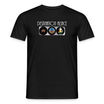 Destination Alsace Contraste Blanc BCB - T-shirt homme - noir - Devant - AI Model Male 178 light (178cm)