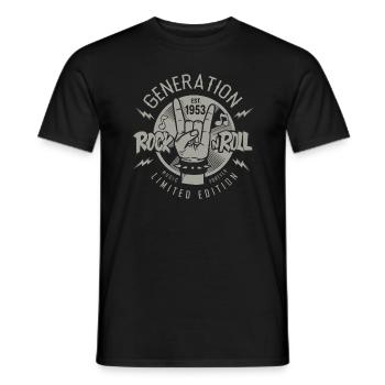 1953 Anniversary 70 Years 70 Th Anniversary - Men's T-Shirt - black - Front - AI Model Male 178 light (178cm)