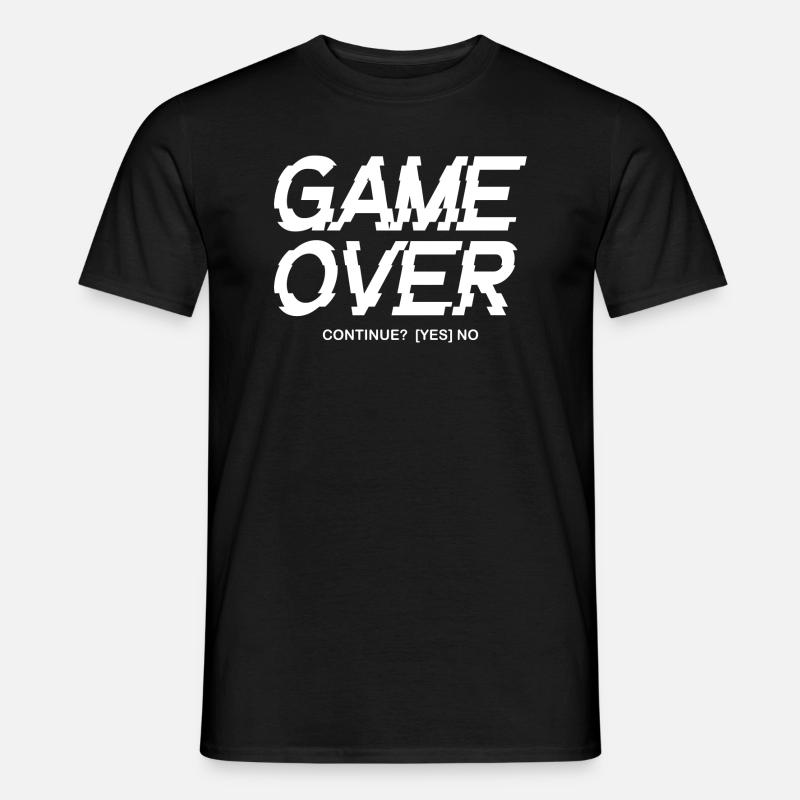 GAME OVER - Männer T-Shirt - Schwarz