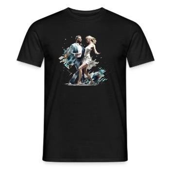 Danser est amusant - T-shirt homme - noir - Devant - AI Model Male 178 light (178cm)