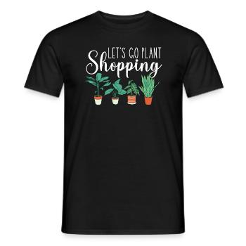 Lets Go Plant Shopping - Clay Pot Plants Gardening - Men's T-Shirt - black - Front - AI Model Male 178 light (178cm)