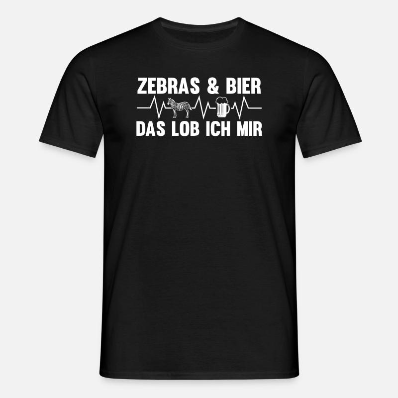 Zebra - Männer T-Shirt - Schwarz