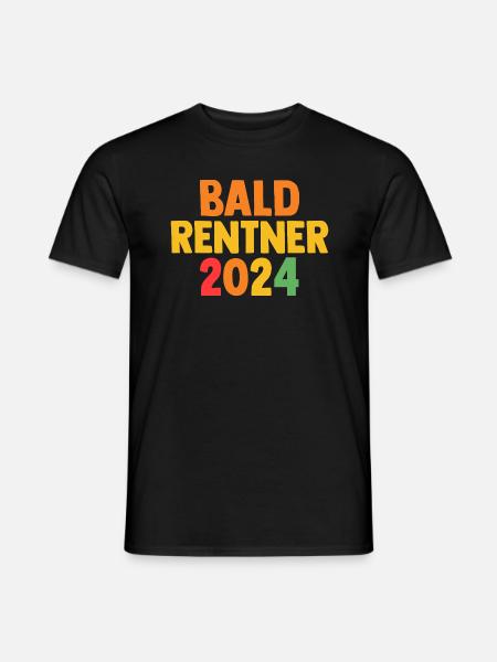 Rentner 2024 Pension Ruhestand Rente - Männer T-Shirt - Schwarz
