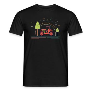 Tractor - Men's T-Shirt - black - Front - AI Model Male 178 light (178cm)