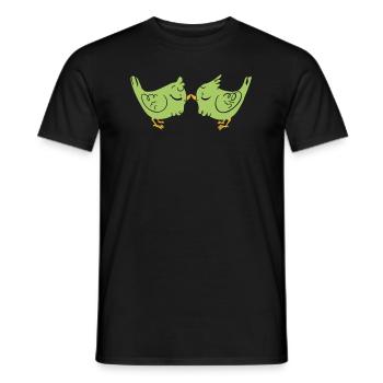 Lovebirds - Männer T-Shirt - Schwarz - Vorne - AI Model Male 178 light (178cm)