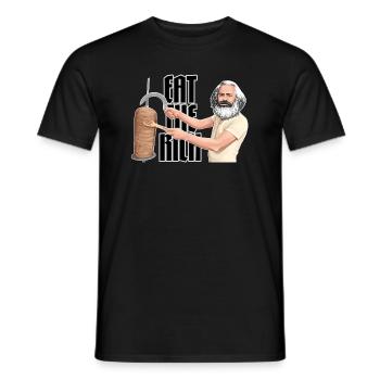 Karl Marx / Eat the Rich - Männer T-Shirt - Schwarz - Vorne - AI Model Male 178 light (178cm)