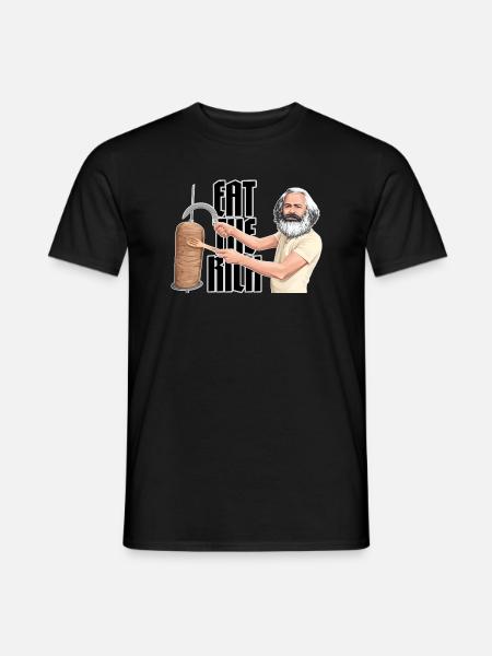 Karl Marx / Eat the Rich - Männer T-Shirt - Schwarz