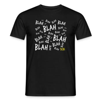 Blah blah blasen - Männer T-Shirt - Schwarz - Vorne - AI Model Male 178 light (178cm)