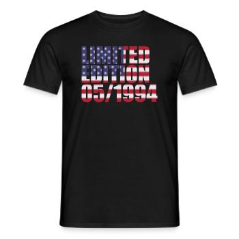 30th Anniversary Limited Edition USA 05/1994 - Men's T-Shirt - black - Front - AI Model Male 178 light (178cm)