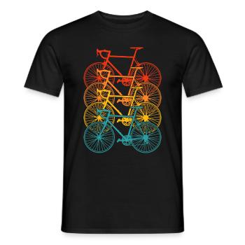 Vintage Retro Bikes - Men's T-Shirt - black - Front - AI Model Male 178 light (178cm)